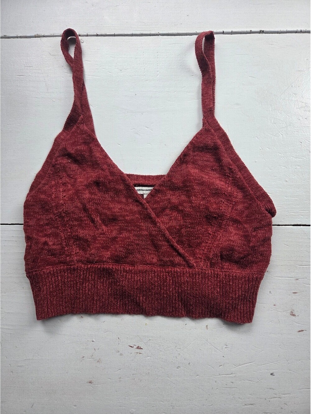 American Eagle Outfitters Red Knit Bralette Top Medium